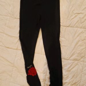 Black Desigual ankle length leggings